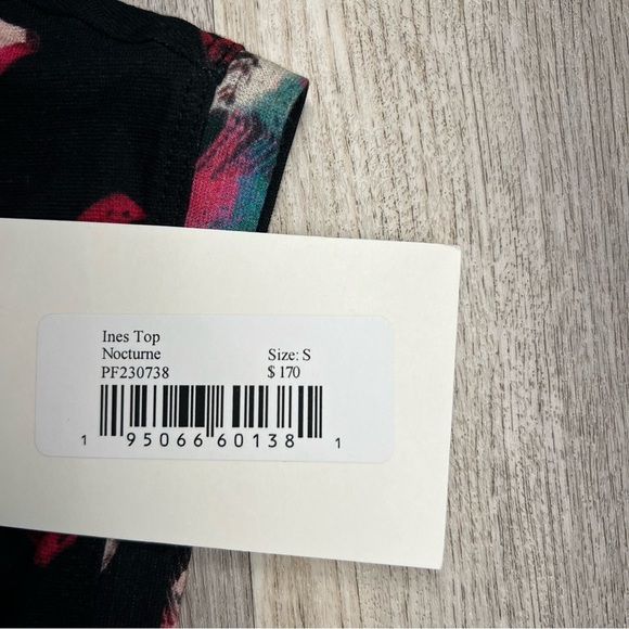 Ulla Johnson Patterned Sleeveless Top - Black and Pink Size Small - Picture 8 of 10